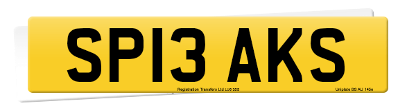 Registration number SP13 AKS